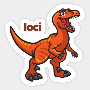 Loci the velociraptor Sticker